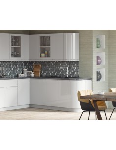 Light Grey Gloss Handle-less Doors 2