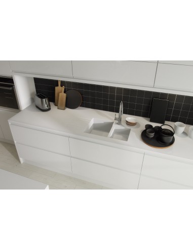 Avanti Opus High Gloss White J Pull Handle-less...