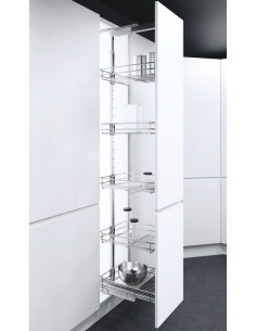 300mm Vauth Sagel Larder Chrome Linear Wire 1700-1950mm Tall Kitchen 54717714