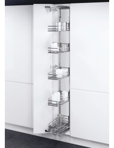 VS Tall Gate Pull out larder Silver