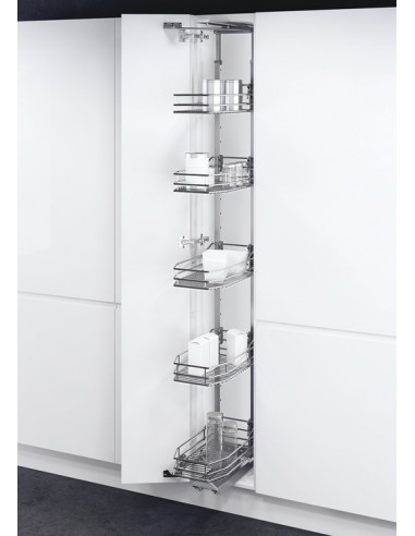 VS Tall Gate Pull out larder Silver