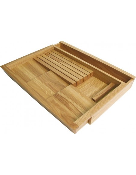 Spice Rack Knife Insert Oak Expanding 800 / 1000mm Kitchen Drawer 470D 55698512