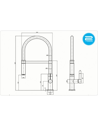 Spirale SPI/01/CH Flexible Spout Kitchen Tap...
