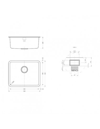 Luxsoplusuno25 500U Kitchen Sink 1.0 Bowl 1.2mm Stainless Undermount 1810 LPU/50/U25/S/354