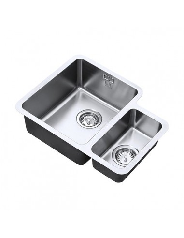 Luxsoplusduo25 340/160U Kitchen Sink 1.5 Bowl Undermount 1.2mm Stainless 1810 LPD/3416/U25/S/BBL/357