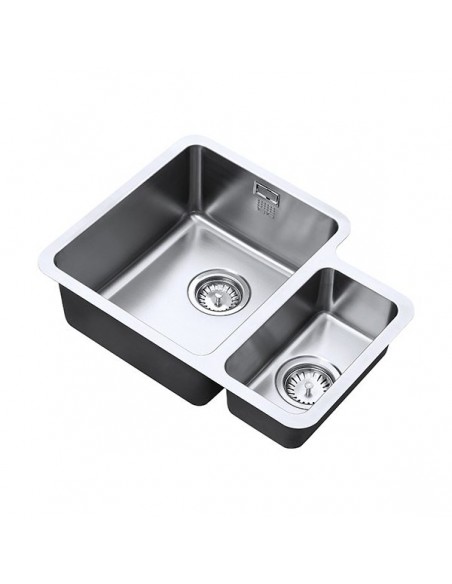 Luxsoplusduo25 340/160U Kitchen Sink 1.5 Bowl Undermount 1.2mm Stainless 1810 LPD/3416/U25/S/BBL/357