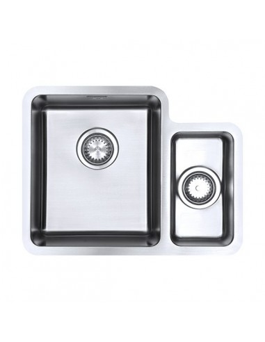 Luxsoplusduo25 340/160U Kitchen Sink 1.5 Bowl Undermount 1.2mm Stainless 1810 LPD/3416/U25/S/BBL/357