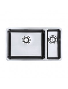 Luxsoplusduo25 500/180U Kitchen Sink 1.5 Bowl Undermount 1.2mm Stainless 1810 LPD/5018/U25/S/BBL/361