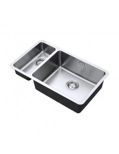 Luxsoplusduo25 180/500U Kitchen Sink 1.5 Bowl 1.2mm Stainless Steel LPD/1850/U25/S/BBR/360