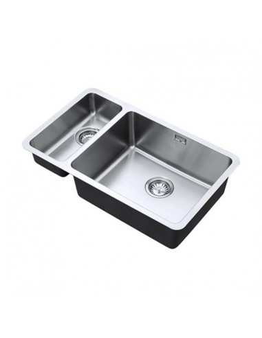 Luxsoplusduo25 180/500U Kitchen Sink 1.5 Bowl 1.2mm Stainless Steel LPD/1850/U25/S/BBR/360