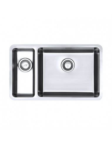 Luxsoplusduo25 180/500U Kitchen Sink 1.5 Bowl 1.2mm Stainless Steel LPD/1850/U25/S/BBR/360