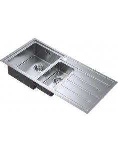 Forzaduo 150i BBL Bowl Square Kitchen Sink 1.2mm Thick Steel 1810 FD/150/I/S/BBL/405 2