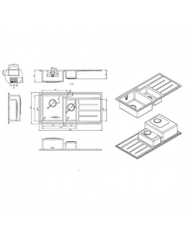 Forzaduo 150i BBL Bowl Square Kitchen Sink 1.2mm Thick Steel 1810 FD/150/I/S/BBL/405
