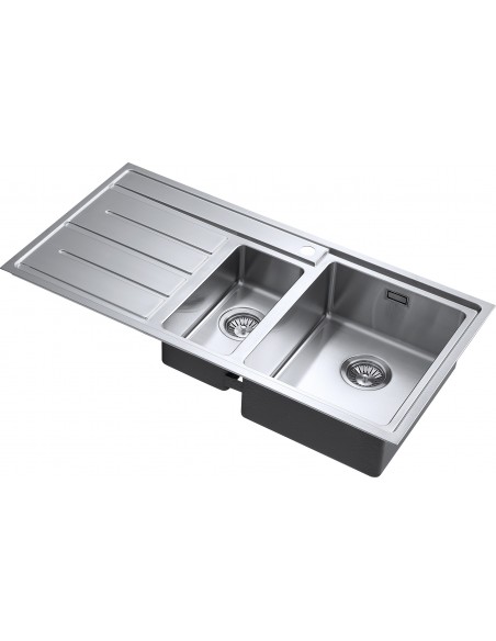 Forzaduo 150i BBR Bowl Square Kitchen Sink 1.2mm Thick Steel 1810 FD/150/I/S/BBR/406