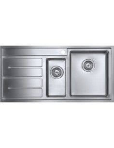 Forzaduo 150i BBR Bowl Square Kitchen Sink 1.2mm Thick Steel 1810 FD/150/I/S/BBR/406