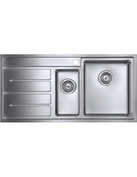 Forzaduo 150i BBR Bowl Square Kitchen Sink 1.2mm Thick Steel 1810 FD/150/I/S/BBR/406