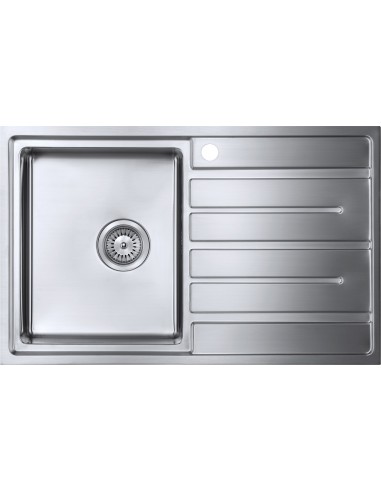 Forzauno 1.0 Bowl Compact Kitchen Sink 800x500mm 1.2mm Stainless Steel FU/80/I/S/BBL/401