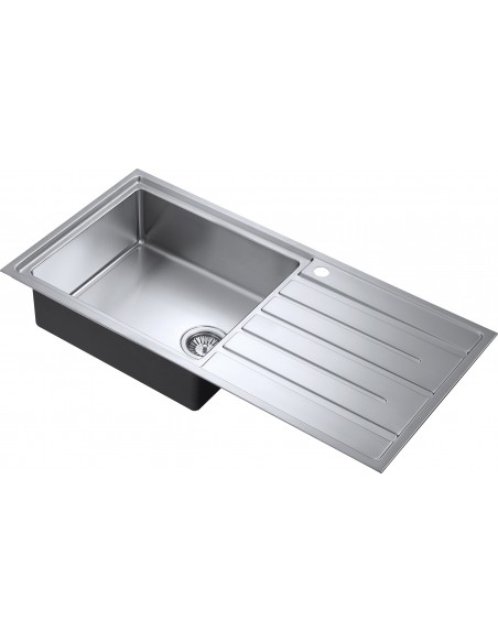 Forzauno 100i BBL Kitchen Sink 1000x500mm 1.0 Bowl 1.2 Stainless Steel FU/100/I/S/BBL/LGE/403