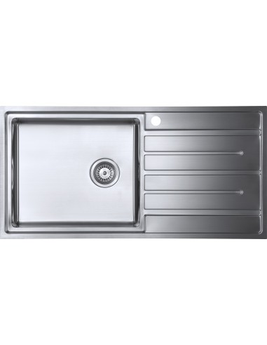 Forzauno 100i BBL Kitchen Sink 1000x500mm 1.0 Bowl 1.2 Stainless Steel FU/100/I/S/BBL/LGE/403