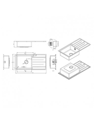 Forzauno 100i BBL Kitchen Sink 1000x500mm 1.0 Bowl 1.2 Stainless Steel FU/100/I/S/BBL/LGE/403
