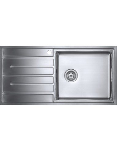 Forzauno 100i BBR Kitchen Sink 1000x500mm 1.0 Bowl 1.2 Stainless Steel FU/100/I/S/BBR/LGE/404