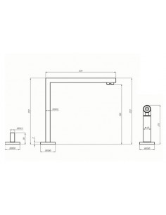 Novanta 4-Hole Kitchen Tap Handspray Brushed Steel 1810 Company SALE NOV/02/BS 2