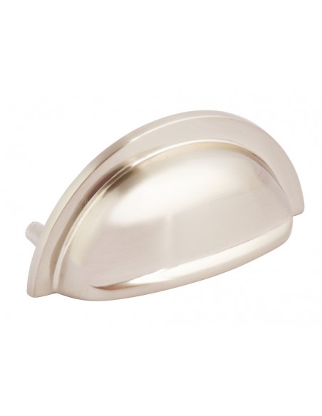 Henietta Cup Door handle, Stainless steel effect. 76mm centres