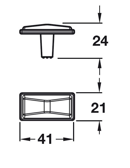 41mm/128mm Tyler Door Handle Antique Copper/Brass
