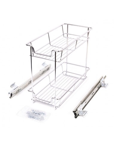 300mm Pull-Out Internal Baskets 2-Tier Chrome Hinged Door 54048212