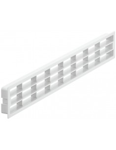 400x83mm Plinth Ventilation Grill Recess Mount White 200 Cm2 + Clips 57178702