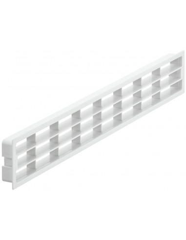 400x83mm Plinth Ventilation Grill Recess Mount White 200 Cm2 + Clips 57178702