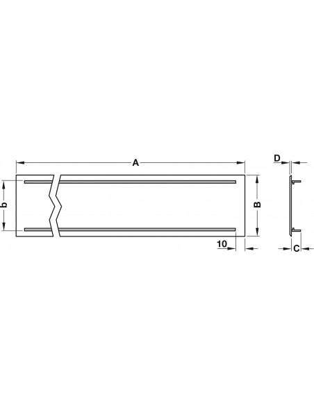 250x150mm Ventilation Grill Aluminium Bevelled Edge Press Fit 148 Cm2 57520951