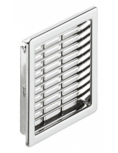 50mm Square Ventilation Grill 10.20Cm2 Chrome Recess Mount 57x57mm 57154211