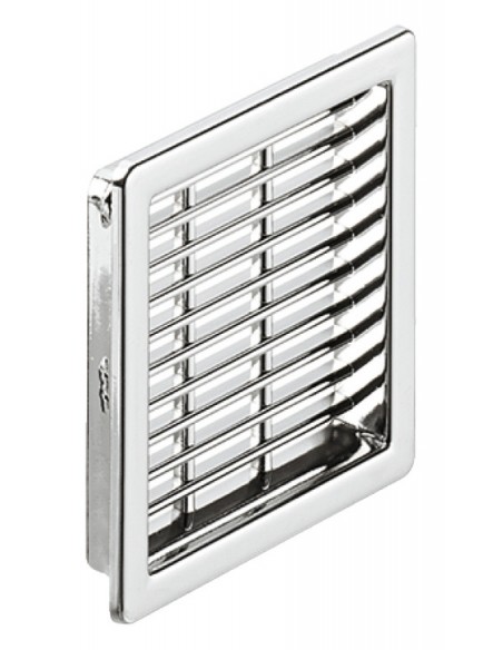 50mm Square Ventilation Grill 10.20Cm2 Chrome Recess Mount 57x57mm 57154211