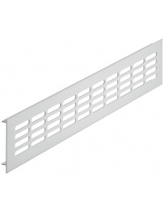 Ventilation Grill 1000x60mm Matt Silver F1 Oval Holes 186Cm2
