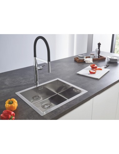 Grohe K700 Kitchen Sink Inset 1.0 Large Bowl 864 x 464mm Stainless + Waste 57040350