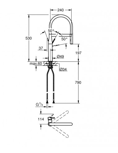 Grohe Pull Out Spray Kitchen Tap Brushed,...