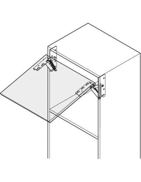Kitchen Flap Hinges Lift Up Both Sprung Top Box Cabinets 180N 90° Open 50443920