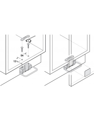 VS Envi Kick Kitchen Waste Bin Fixed Door Opener Pedal Vauth Sagel 50304950