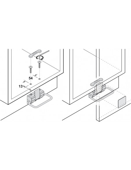 VS Envi Kick Kitchen Waste Bin Fixed Door Opener Pedal Vauth Sagel 50304950