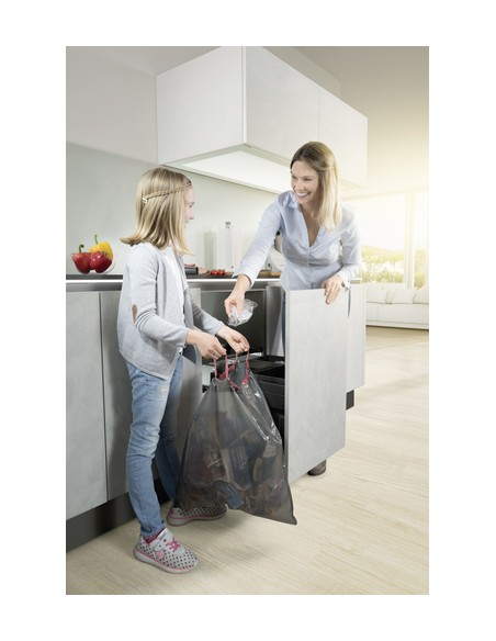 450mm Cargo Synchro Pull Out Waste Bin 1 x 55L Hailo 50258503