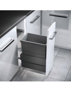 300mm Hailo Cargo Kitchen Pull Out Waste Bin 30L Synchro Soft-Closing  50258501