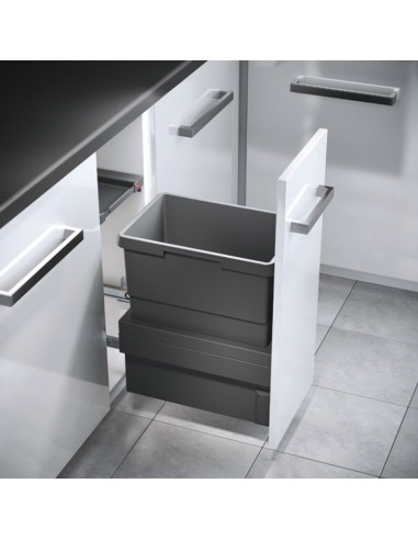 300mm Hailo Cargo Kitchen Pull Out Waste Bin 30L Synchro Soft-Closing  50258501