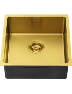 ZENUNO15 400U Gold Kitchen Sink 1.0 Bowl 1810 PVD ZU/40/U15/GB/606 2