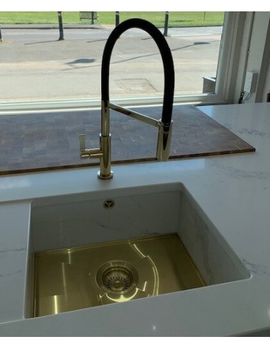 Spirale SPI/06/GB Gold Brass Spray Kitchen Tap, X20 Colour choices for hose 18/10 Company