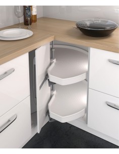 Ninka Complete Corner Carousel 90° Angled Doors Grey 2