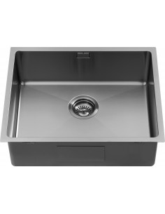 ZENUNO15 500U Gunmetal Kitchen Sink PVD 1.0 Bowl 1810 Company + Waste ZU/50/U15/GM/603