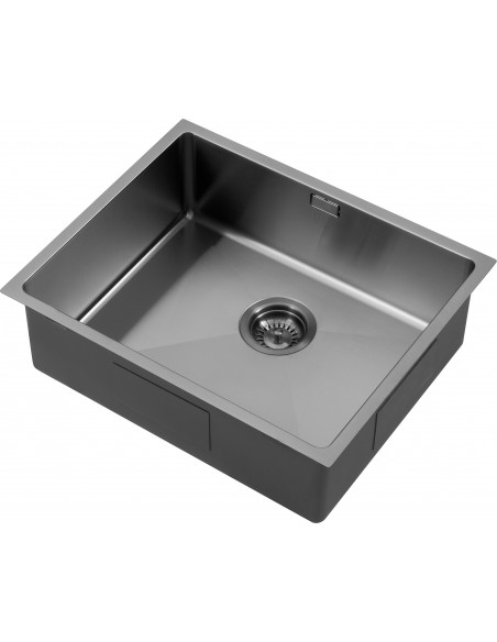 ZENUNO15 500U Gunmetal Kitchen Sink PVD 1.0 Bowl 1810 Company + Waste ZU/50/U15/GM/603