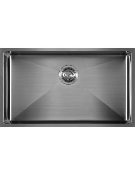 ZENUNO15 700U Gunmetal Kitchen Sink PVD The 1810 Company + Waste ZU/70/U15/GM/605