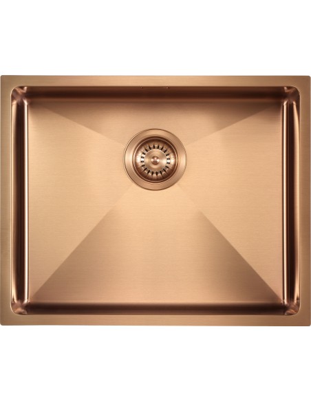 ZENUNO15 500U Copper Kitchen Sink Single Bowl Inset Undermount + Waste ZU/50/U15/COP/602